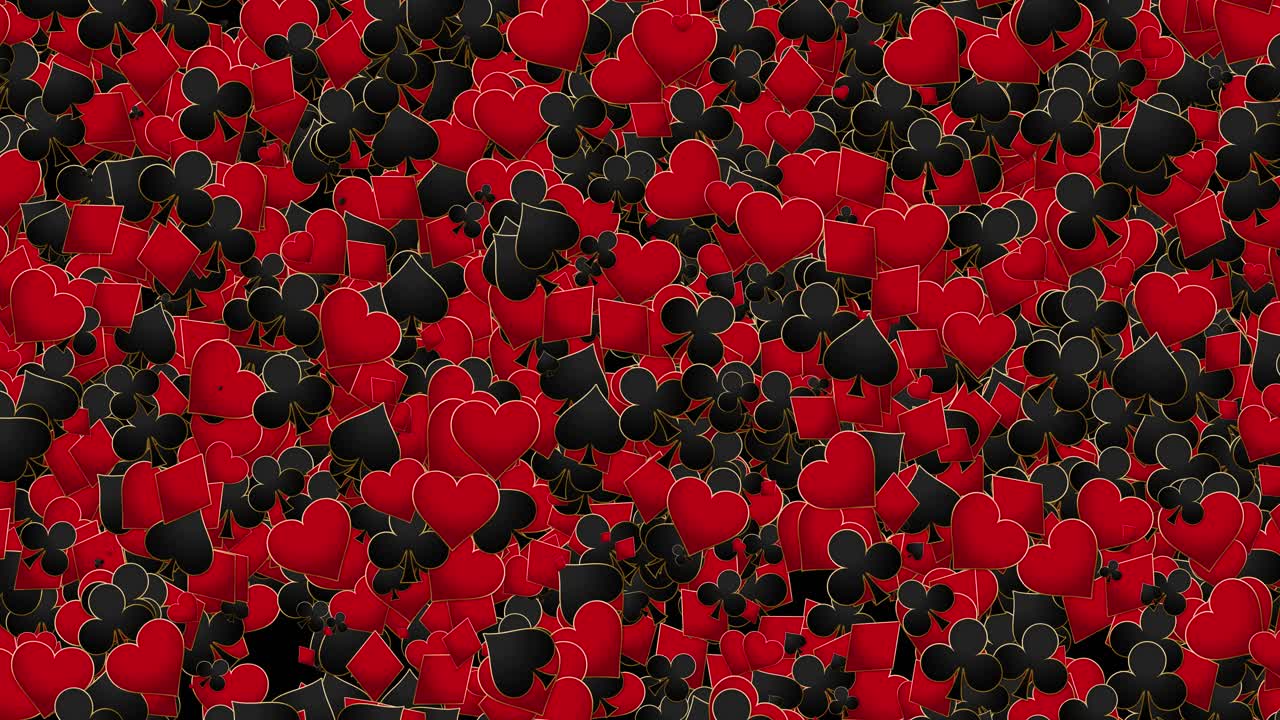 옆으로 무한 원활한 루프를 이동 포커 카드 한 벌