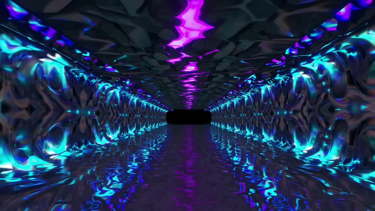 el túnel de neón 3d
