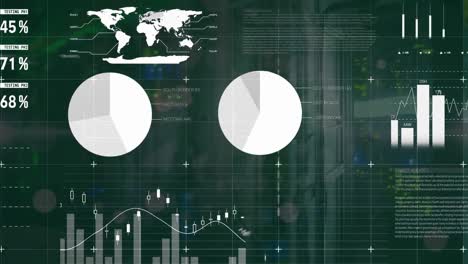 Animation-of-statistics-and-financial-data-processing-over-computer-servers