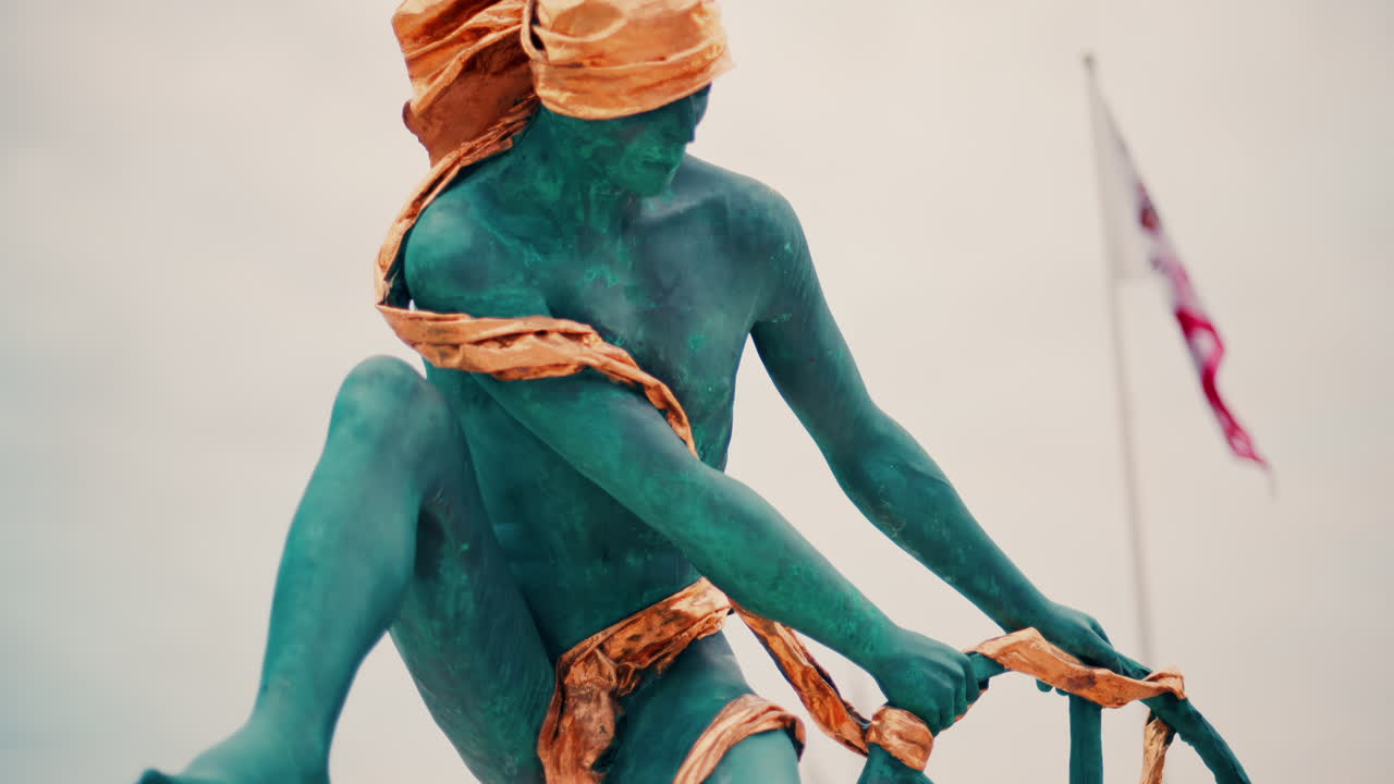 Monte Carlo, Monaco - November 4, 2024: Ulysses sculpture by Anna Chramy in the Port de Monaco