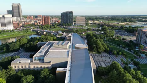 science museum - cosi aerial flyover - columbus, ohio