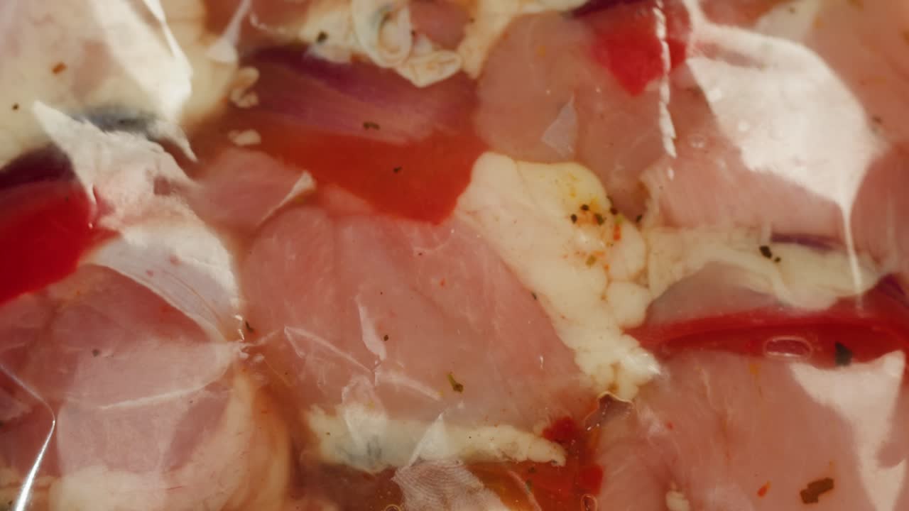 Marinated Chicken Pieces in Plastic Bag