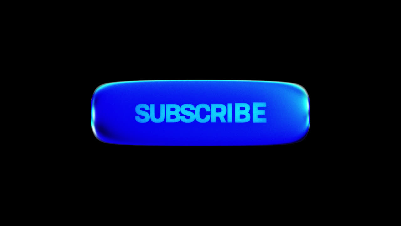 Animated Blue Subscribe Button Clicked by Mouse Cursor