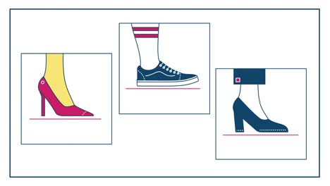 video en 4k de zapatos de dibujos animados en fondo blanco.