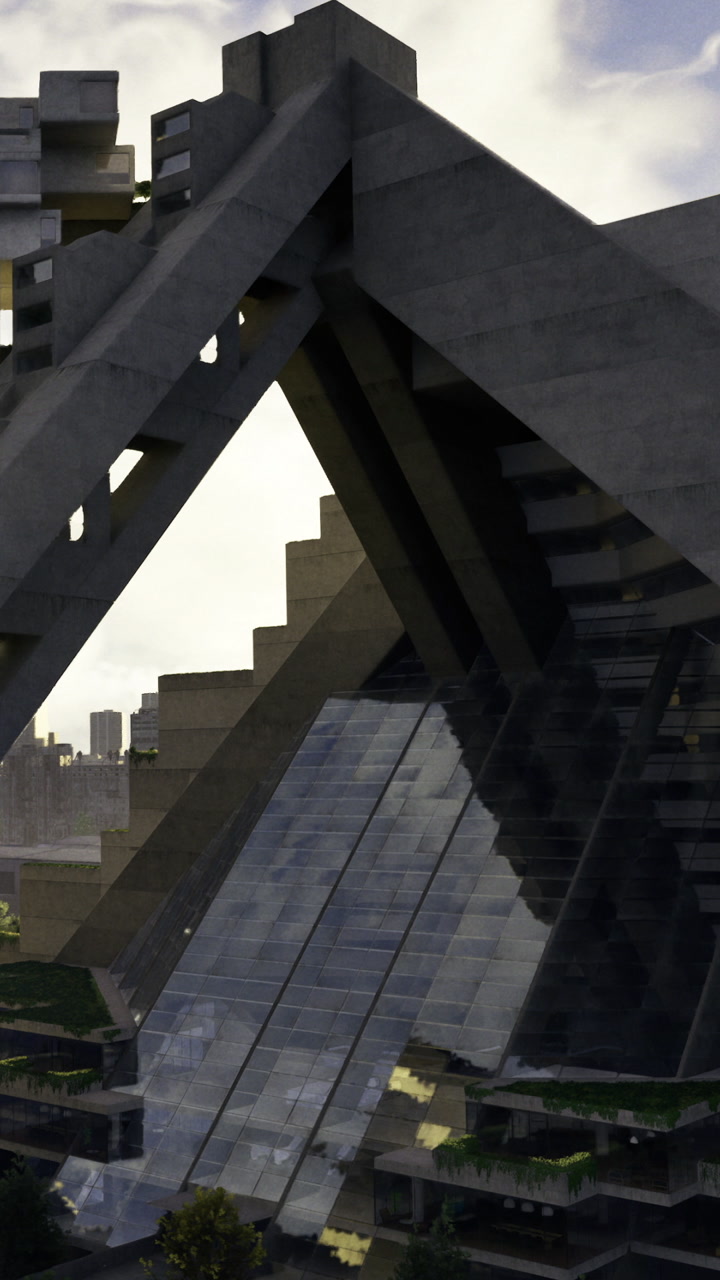 Modern architecture showcases innovative design in an urban setting