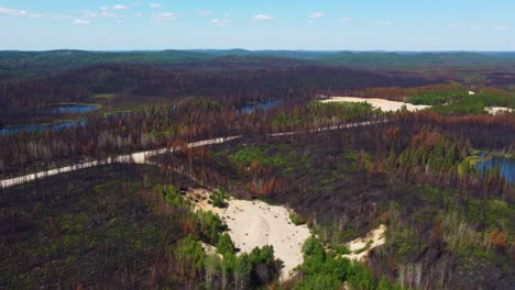 Drohnenansicht-Im-Gebiet-Nach-Dem-Größten-Waldbrand-In-Der-Geschichte-Der-Provinz-Quebec