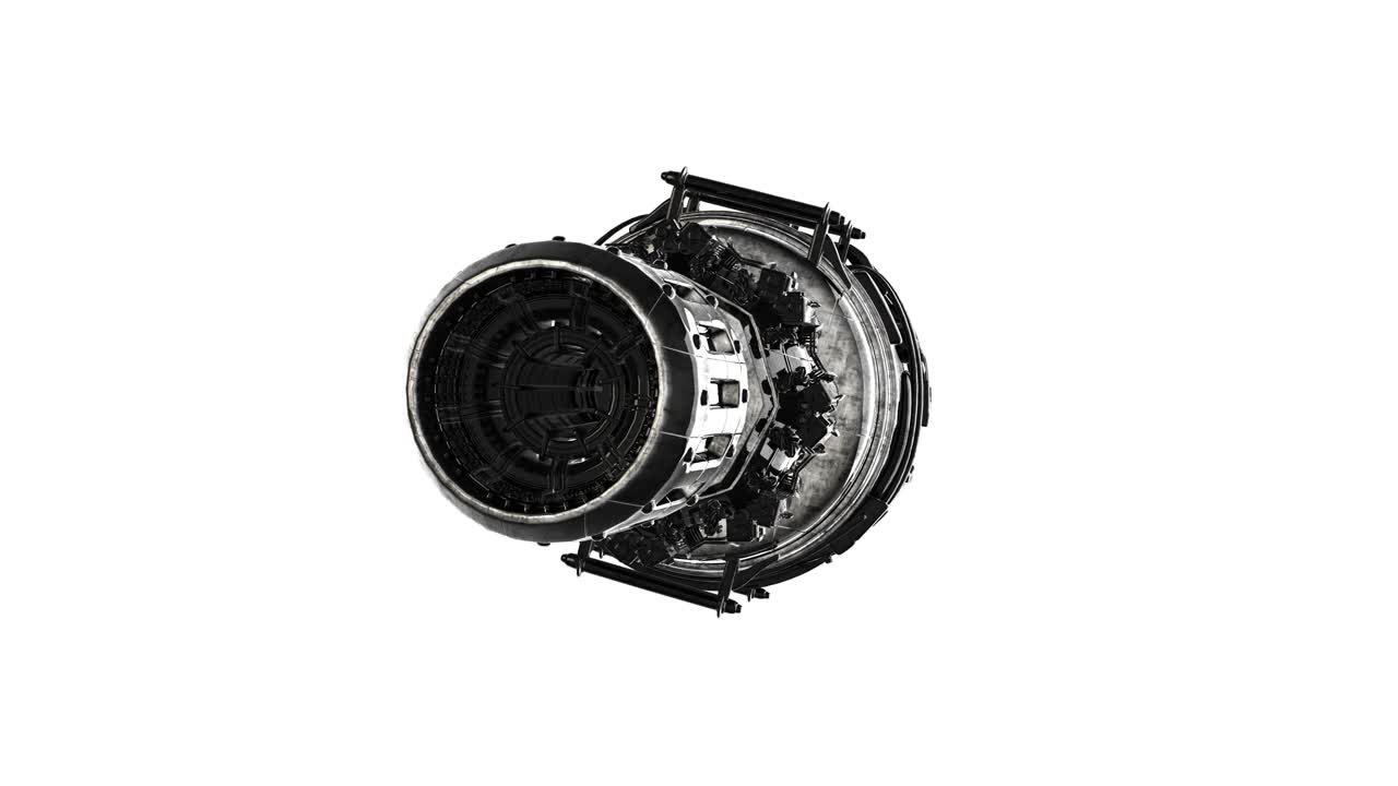 Loop Rotate Jet Engine Turbine