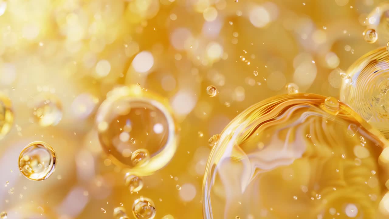 황금 액체 거품