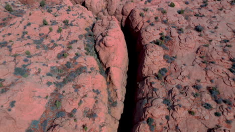 buckskin gulch slot canyon utah, increíble vista aérea del cañón profundo de la ranura