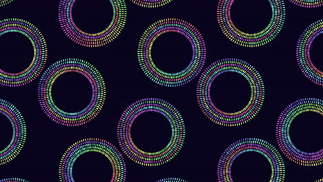 Regenbogen-Neon-Abstrakte-Kreise-Muster