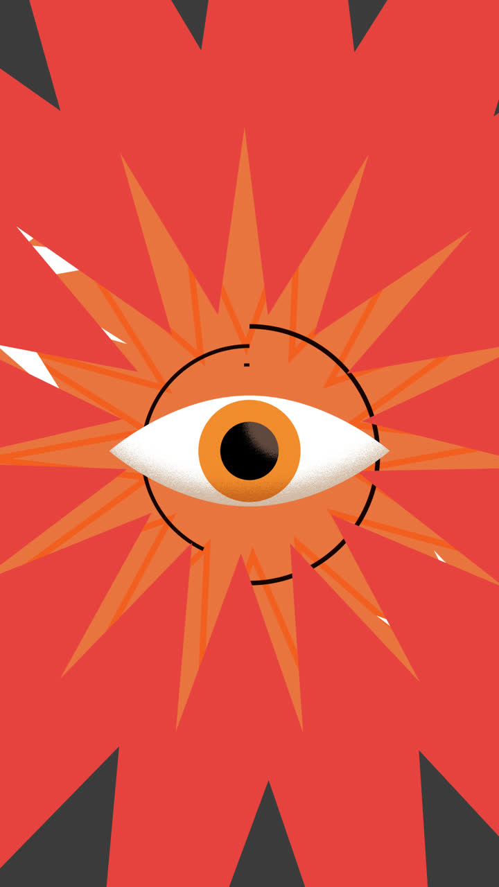 Abstract Eye Illustrations with Dynamic and Explosive Themes