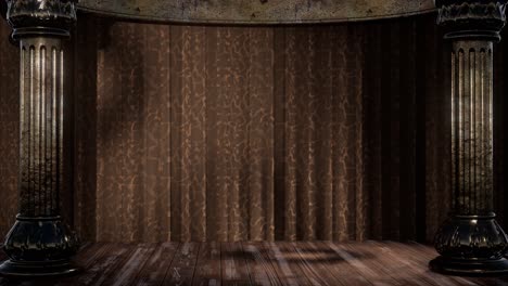 stage curtain with light and shadow