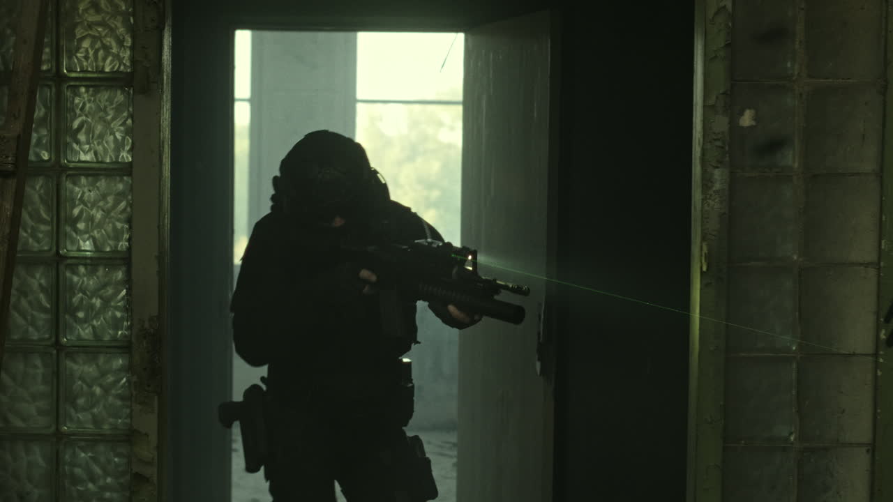Military Operation in a Deserted Building