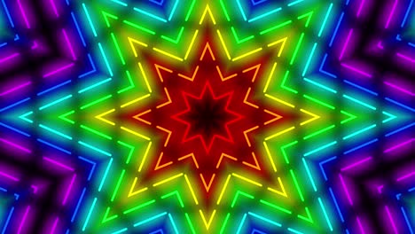 neon geometric pattern illumination animation motion graphics