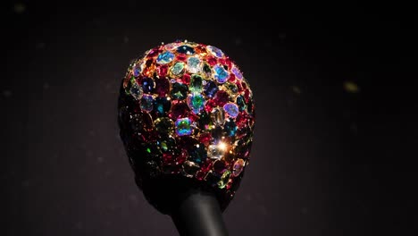 exquisitely detailed gemstone microphone