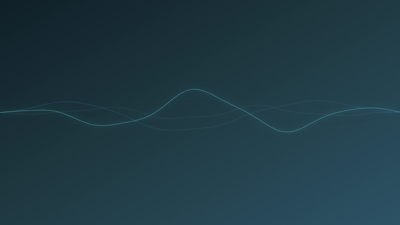 Abstract Digital Sound Wave Animation on Dark Background