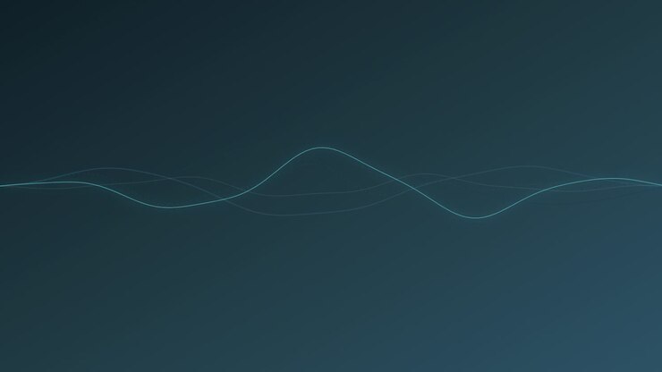 Abstract Digital Sound Wave Animation on Dark Background