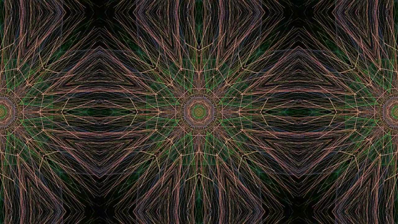 animación. patrón de mandalas giratorias