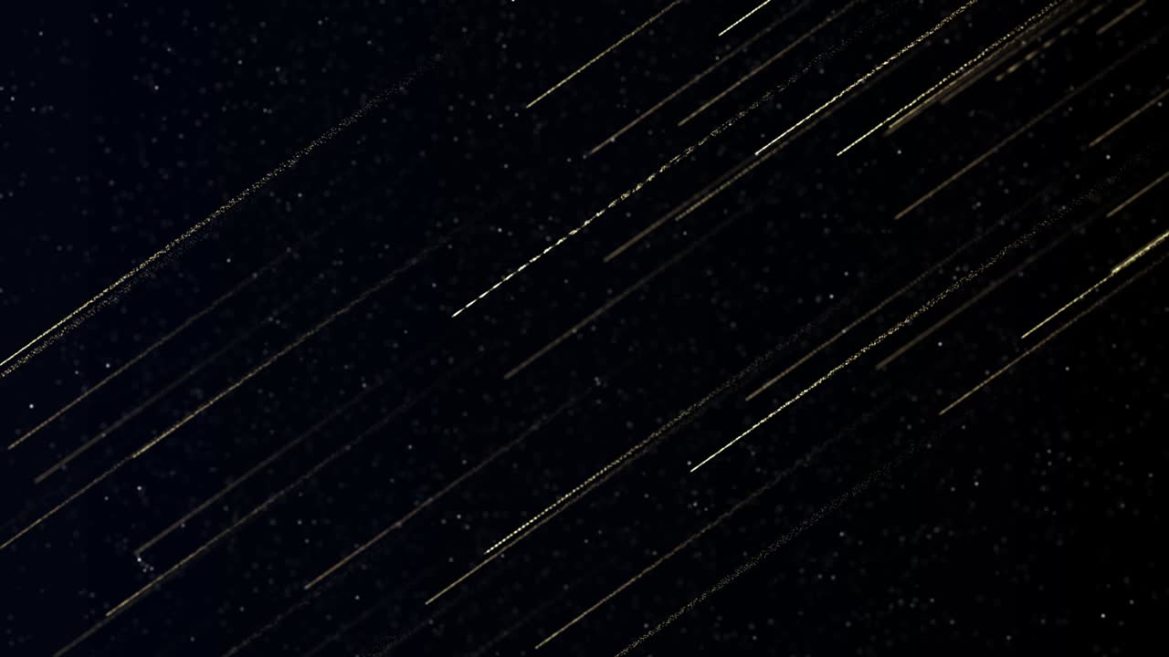 3D Loop-Hintergrund: Meteore fliegen im tiefen Weltraum und zwischen Sternen.
