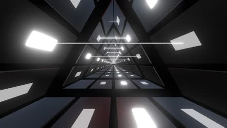 futuristic triangular tunnel