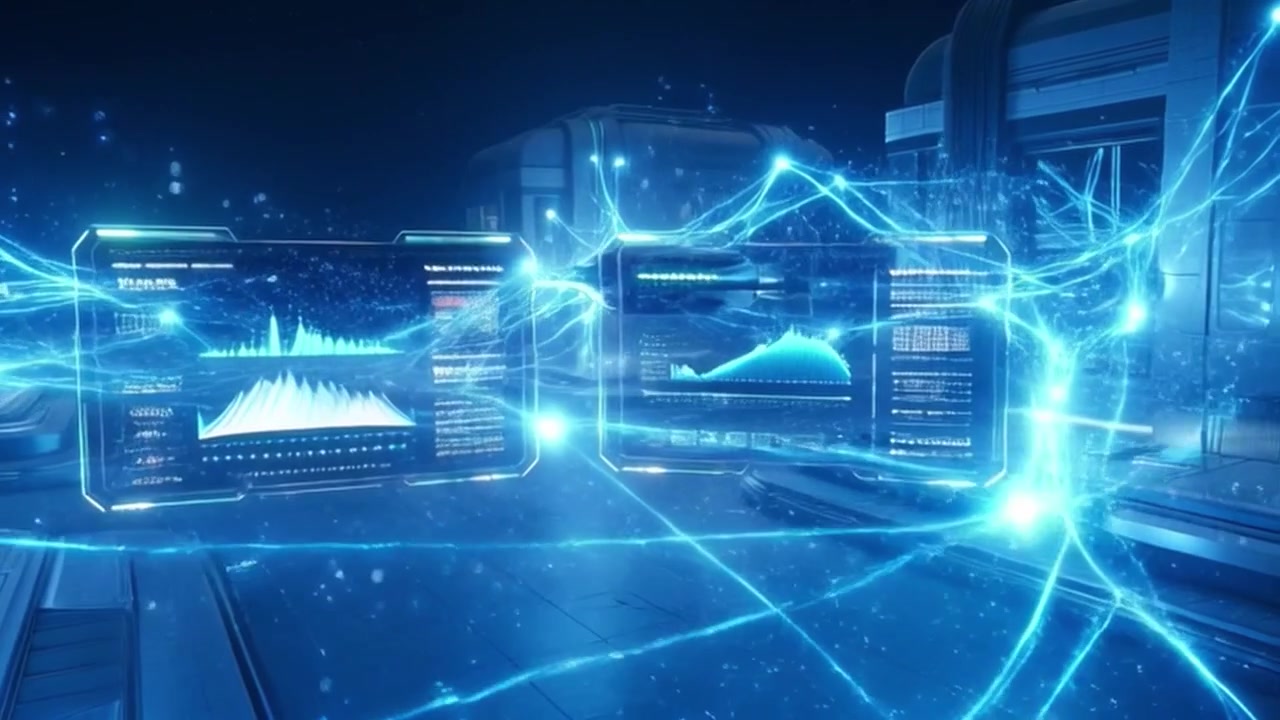 Futuristic Data Processing and Digital Network Visualization