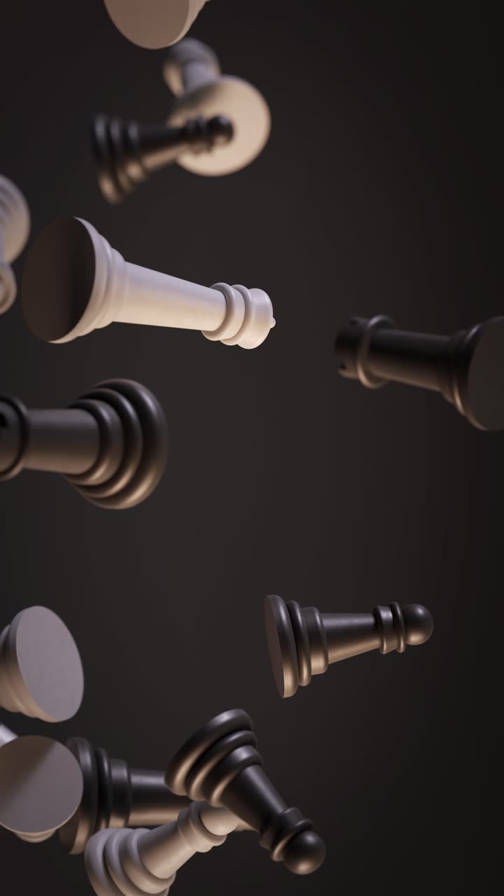 piezas de ajedrez flotantes