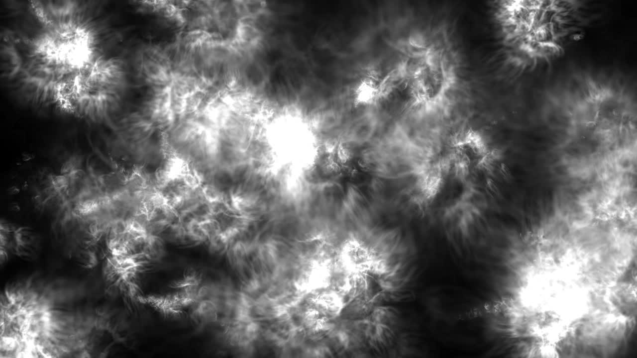 마법의 연기 모션 그래픽과 밤의 배경