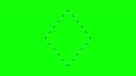 fondo verde con línea de diamante acercar y alejar repetir movimiento