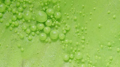 bright green bubbles sparkling.