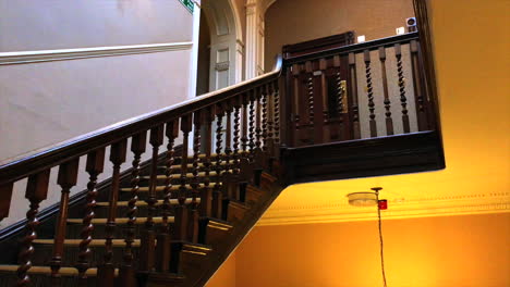 leicestershire manor house staircase looking up from landing