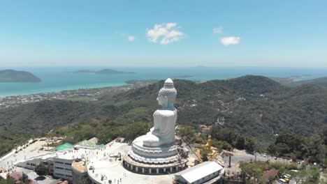 the great buddha of phuket, seated maravija buddha statue in phuket, thailand