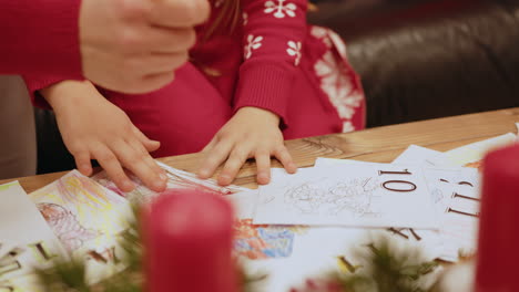 calendario de adviento para niños para colorear