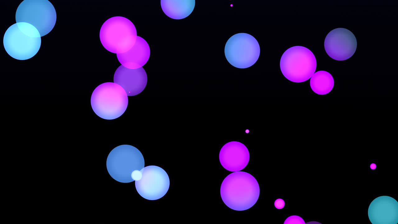 Colorful animated circles particles light background 4k