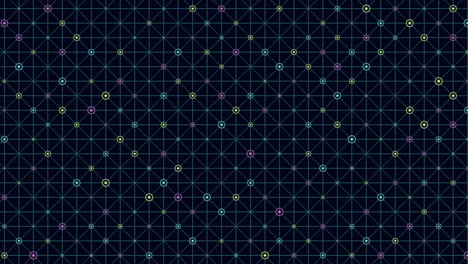Rainbow-dots-pattern-with-neon-grid