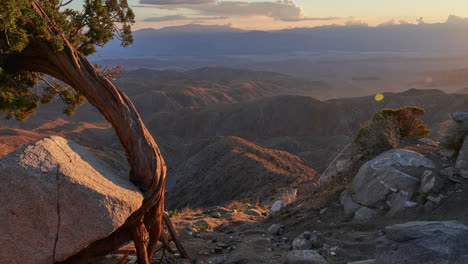 magnificent time lapse of sunset in joshua tree national park