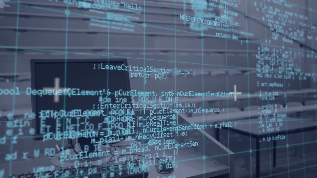 컴퓨터를 통해 데이터 처리의 애니메이션