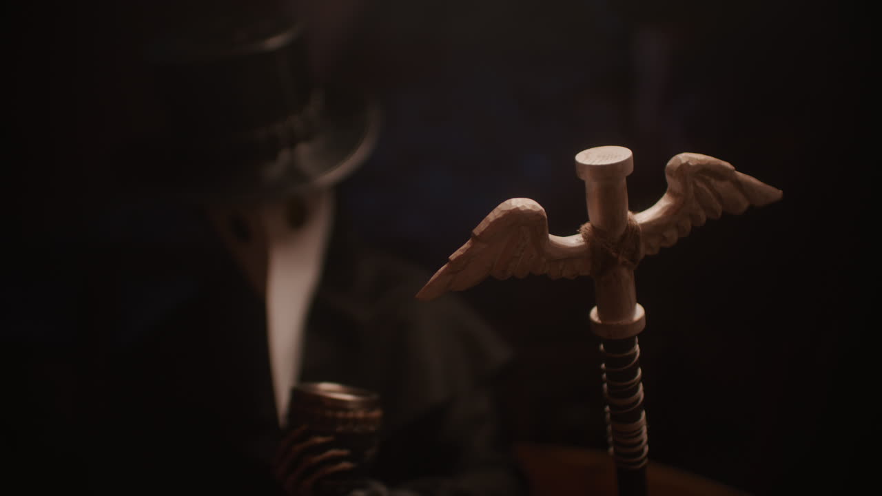 Elegant Man with Ornate Cane