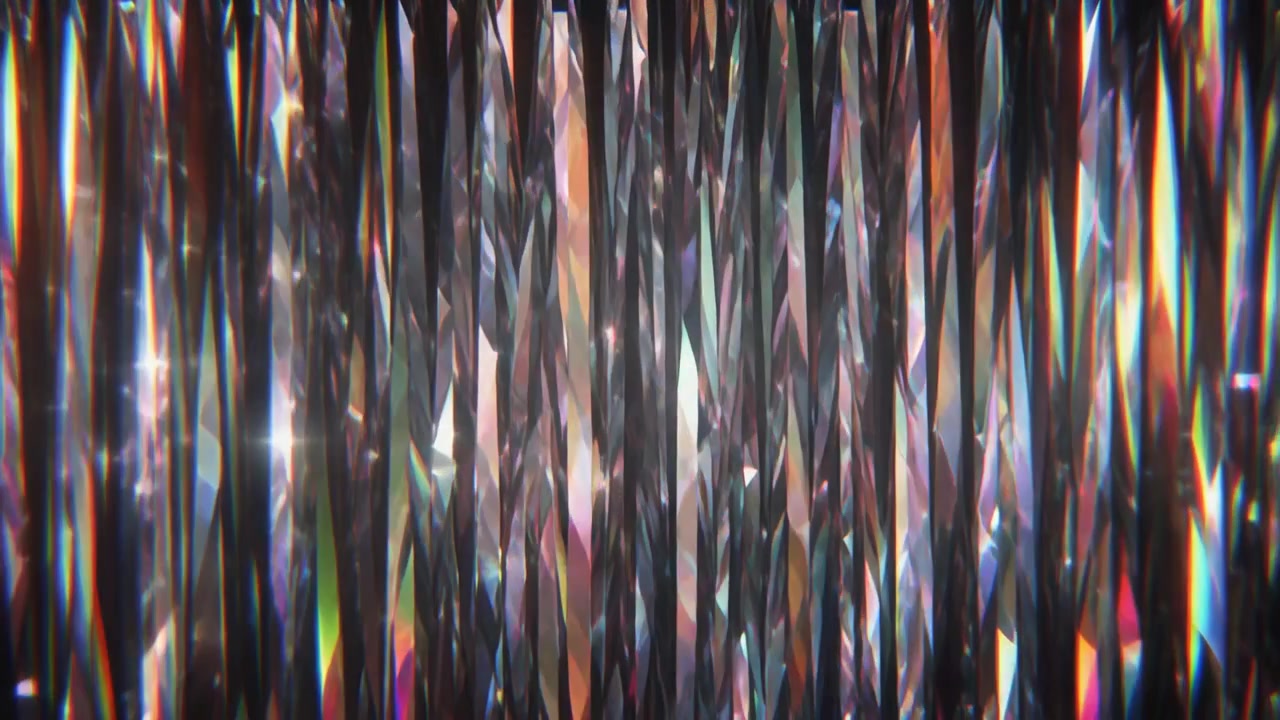 Abstract Background of Shimmering Vertical Crystal Prisms