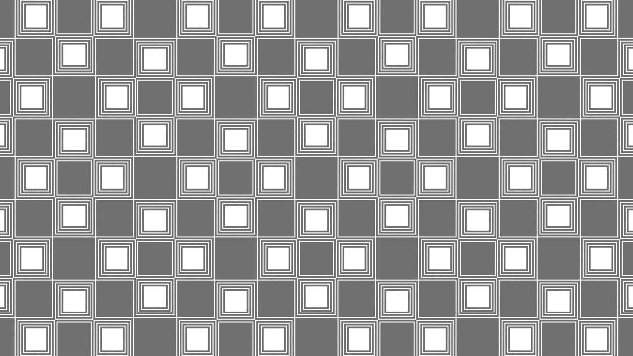 검은색과 색의 그래픽 패턴은 스트로보스코픽과 최면 효과를 가지고 있으며, 크기가 커지고 그 다음에는 줄어든다.