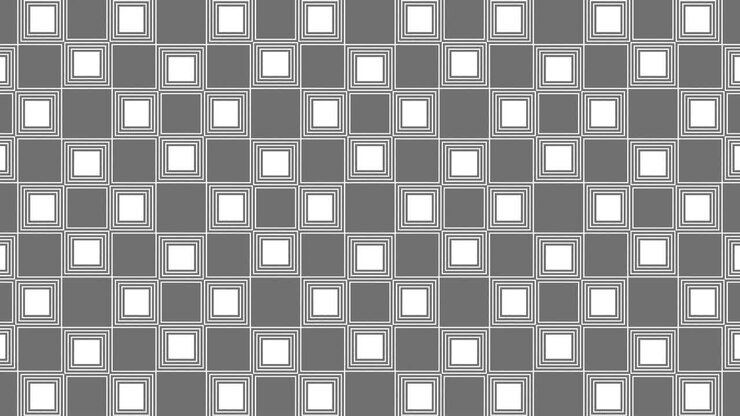 Graphic pattern in black and white with stroboscopic and hypnotic effect, while increasing in size and then reducing it.