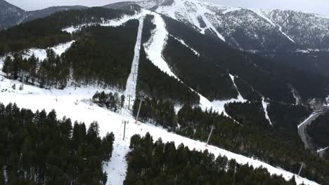 aerial views of ski stations, different landscapes and viewers in andorra during the covid times