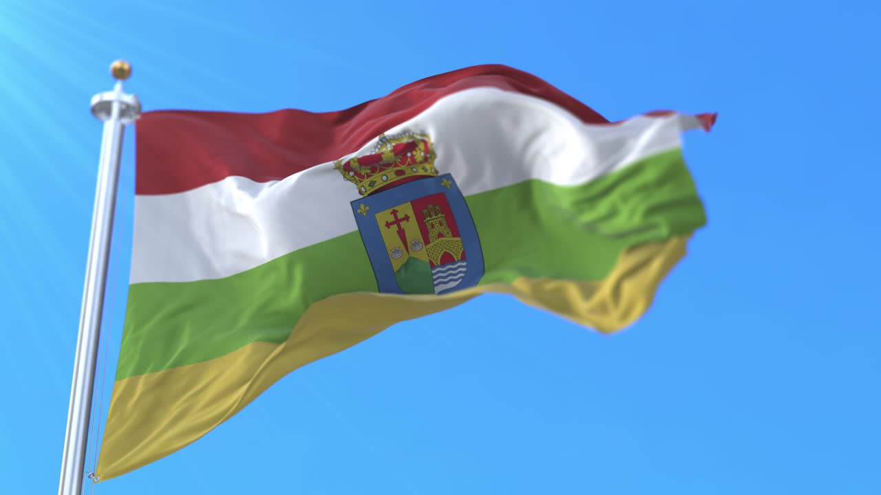 bandera de la comunidad autónoma española de la rioja, españa - bucle