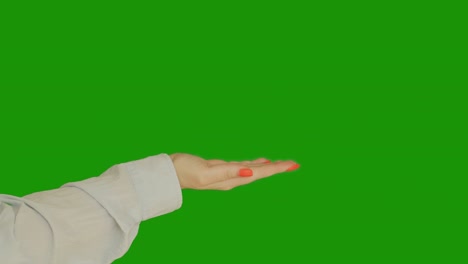 un hombre le da a una mujer un regalo en una pequeña caja con un arco, chromakey