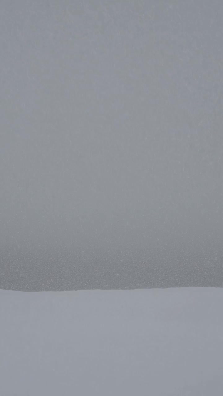 Concetto video minimalista di un paesaggio innevato con linea dell'orizzonte