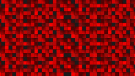 fondo de movimiento tecnológico abstracto con cuadrados de mosaico brillantes rojos