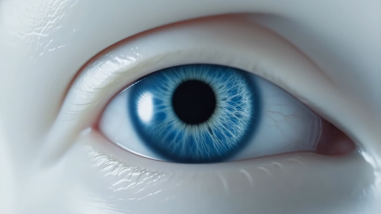 Macro Close-up of a Blue Eye