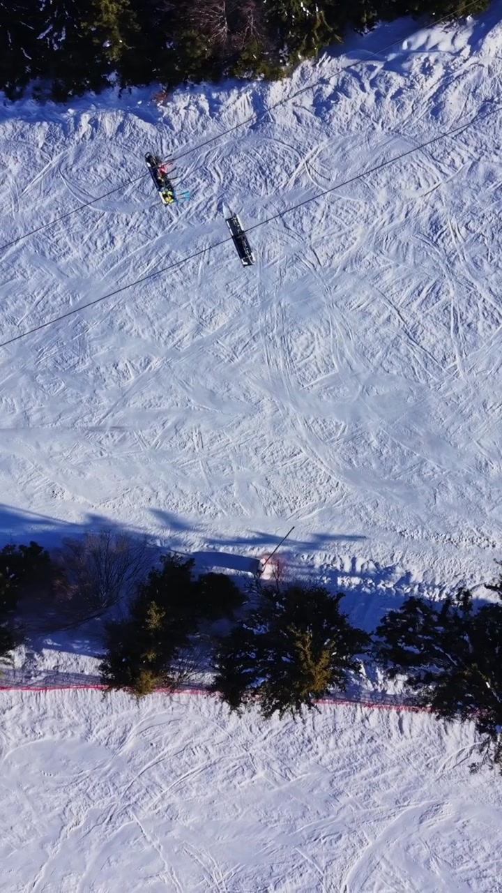Skiing on snowy slopes in the Carpathians of Bulgaria during winter