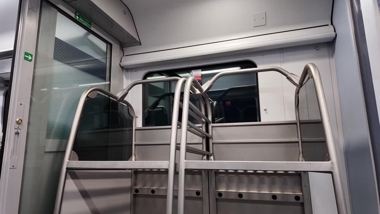 Modern Train Interior with Metal Folding Stairs for Accessibility