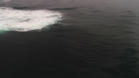 dark ocean wave crests and falls with moody light, thick water motion and depth