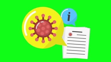 green screen, corona virus ,  information